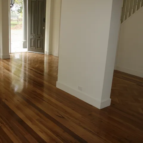 Restored wormy chestnut timber flooring, detail 1