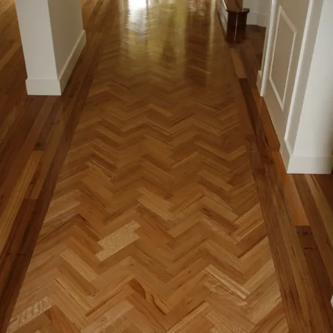 Restored wormy chestnut timber flooring, detail 3
