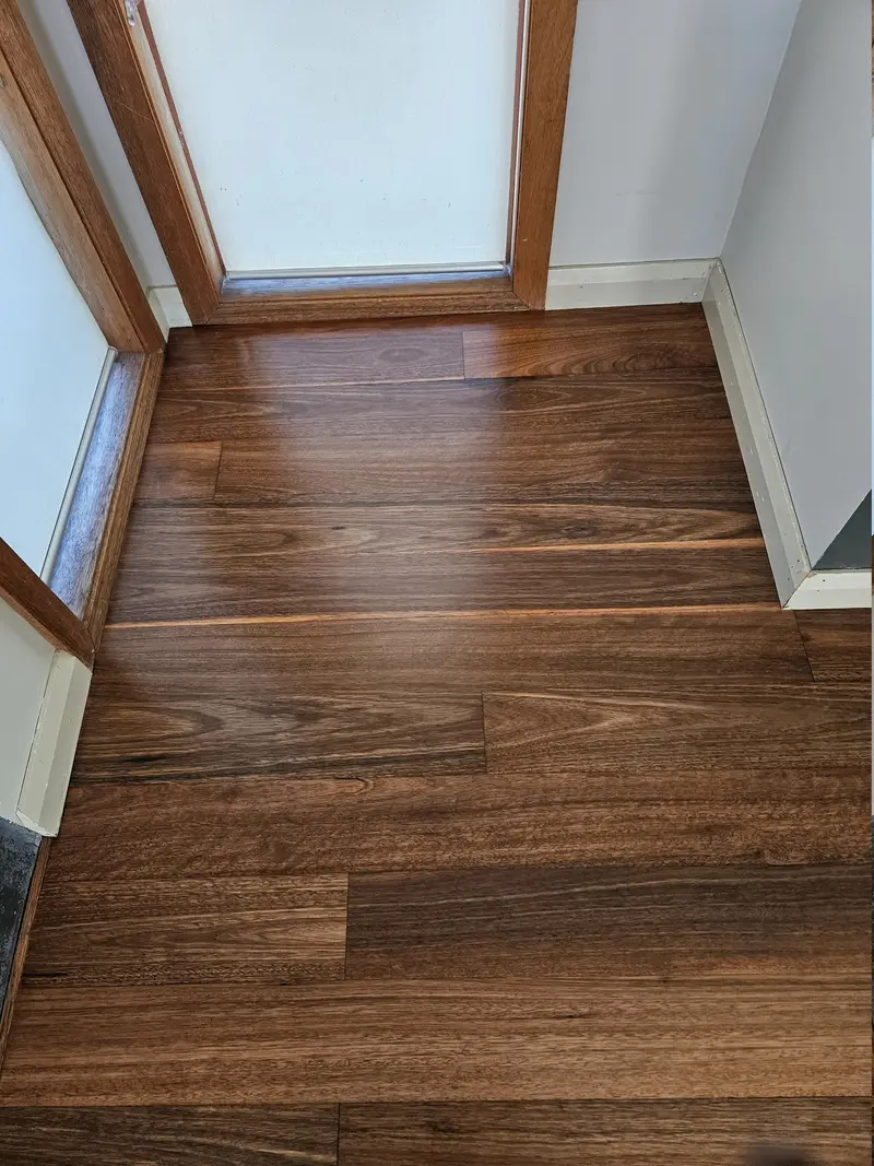 After: new boards laid and the floor refinished